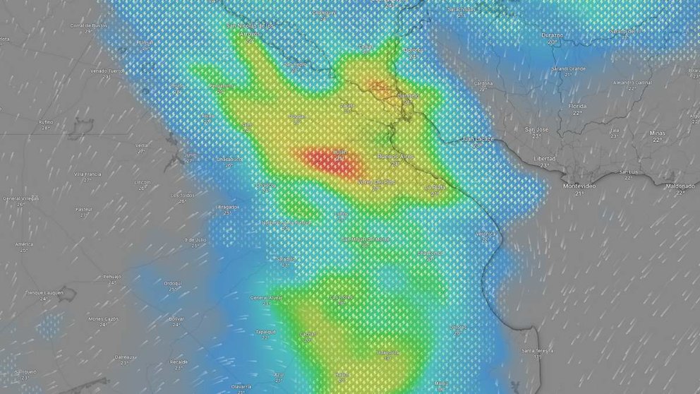 clima quilmes mapa del alerta amarillo por tormentas fuertes